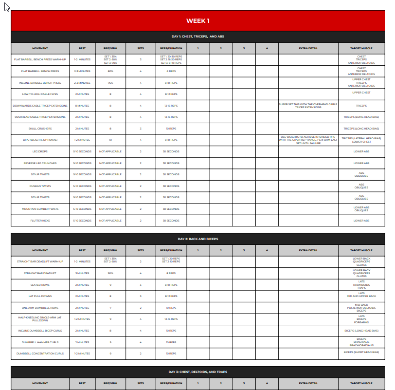 Shredding online workout plan